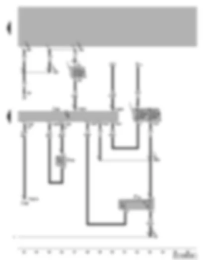 Wiring Diagram  VW NEW BEETLE 2003 - Radiator fan control unit - radiator fan - thermal switch for radiator fan